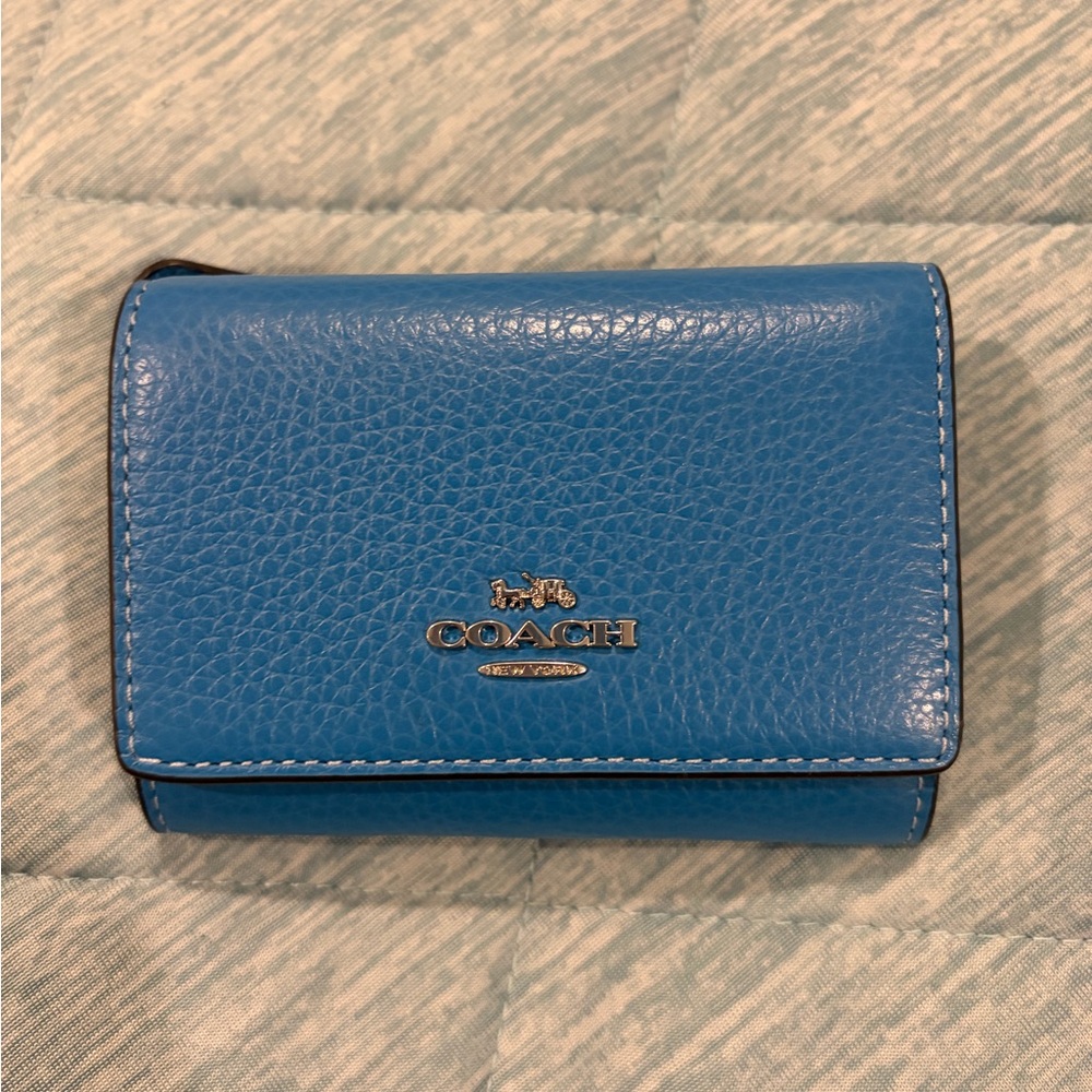 Coach Vibrant Blue Leather Wallet